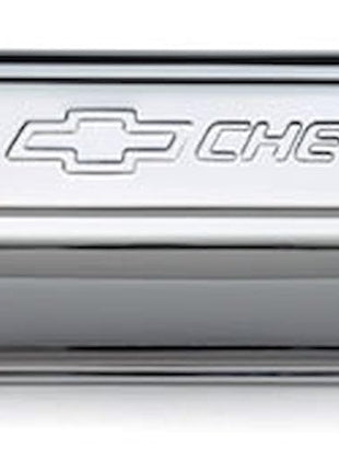 Proform 141-103 SBC Chrome Bowtie Valve Cover - Tall with Baffle