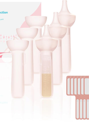 Frida Mom Colostrum Collection Kit, Catch, Store & Feed Breastmilk, Includes 6 Colostrum Collectors, 6 Labels, Cleaning Brush, Cloth & Case, Hospital Bag Ready, Safe Materials, 15pc kit