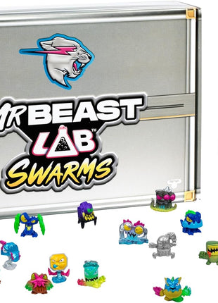 MRBEAST LAB Swarms Atomic Series Cash Case, 18-Pack Micro Beasts | 1-inch figures, 85+ to collect, shake & reveal 2 with water; collectible toy for MrBeast fans, kids 5+