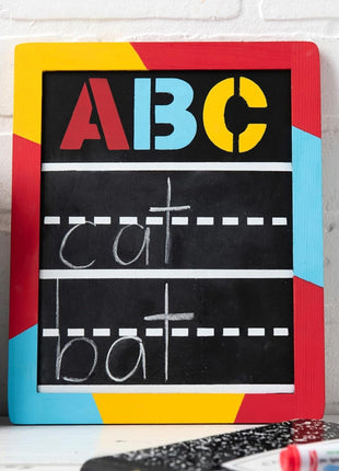 Plaid Double Sided Framed Chalkboard, 8.5 inchx10.5 inch, 1 Pack