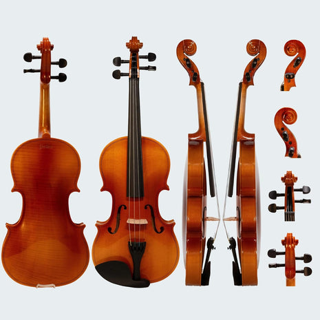 Violin 4/4 Full Size Set, Fiddle Kit for Adults Beginners with Extra strings&Bridge, 2 Rosins, Bow, Tuner, Case