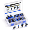 TAILONZ PNEUMATIC 1/4 Inch od Push to Connect Fittings Pneumatic Fittings Kit 10 Spliters Elbows tee Straight (40 pcs)