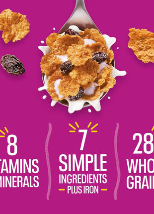 Kellogg's Raisin Bran Original Large Size Breakfast Cereal 20.9 oz | High Fiber, 28g Whole Grain