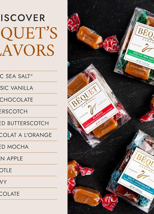 Béquet Celtic Sea Salt Caramels – Soft, Individually Wrapped Gourmet Caramel Candy, Gluten-Free & Kosher – 24 oz Resealable Pouch