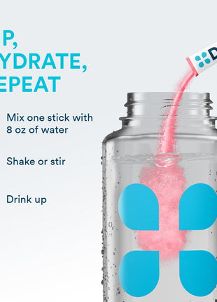 DripDrop Sugar Free Hydration Packets   Zero Classic Variety Pack   Single Serve Electrolytes Powder Drink Mix   Lemon Lime, Watermelon, Peach, Passion Fruit   Non GMO, Gluten Free, Vegan   32 Sticks