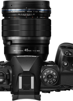 OM SYSTEM Olympus M.Zuiko Digital ED 45mm F1.2 PRO for Micro Four Thirds System Camera, Ultra Bright F1.2 Lens, Weather Sealed Design, MF Clutch, L-Fn Button