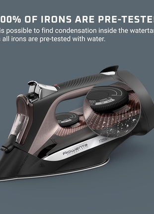 Rowenta AccessSteam Cordreel Steam Iron for Clothes, Anti-Drip Protection, Clothes Iron with Steamer, DW2459U1