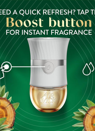 Air Wick Plug in Scented Oil Refill, 5ct, White Sage & Mahogany, Air Freshener, Essential Oils