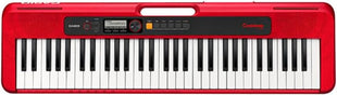 Casio Casiotone CT S200RD ? 61 Key Portable Keyboard for Beginners | 400 Tones, 77 Rhythms, LCD Display, Dance Music Mode, USB MIDI, Stereo Speakers | Includes Power Supply & Music Rest | Red