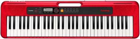Casio Casiotone CT S200RD ? 61 Key Portable Keyboard for Beginners | 400 Tones, 77 Rhythms, LCD Display, Dance Music Mode, USB MIDI, Stereo Speakers | Includes Power Supply & Music Rest | Red