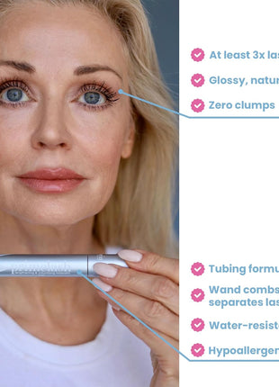Prime Prometics PrimeLash Mascara for Older Woman (Black) | Volumizing, Incredible Length in 2 Coats, Long-Stay, Zero Clumps, Hypoallergenic