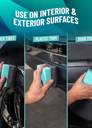Chemical Guys Wonder Wave Durafoam Contoured Large Tire Shine & Dressing Applicator, 4 Pack