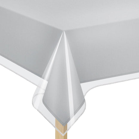 Elaine Karen Clear Plastic Table Cover Protector 100% Waterproof Table Protector Crystal Clear Plastic Tablecloth Cover for Dining Table Heavy Duty Vinyl, 54" x 72" Rectangle
