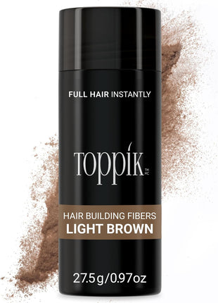 Toppik Hair Building Fibers, Dark Brown, 12g Fill In Fine or Thinning Hair, Instantly Thicker, Fuller Looking, 9 Shades for Men & Women, Keratin Protein Formula