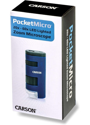 Carson Pocket Micro 20x-60x LED Pocket Microscope Handheld STEM Toy (MM-450)