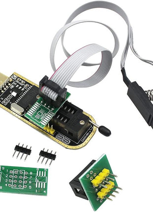 KeeYees SOP8 SOIC8 Test Clip and CH341A USB Programmer Flash for Most of 24 25 Series BIOS Chip with PDF Tutorial