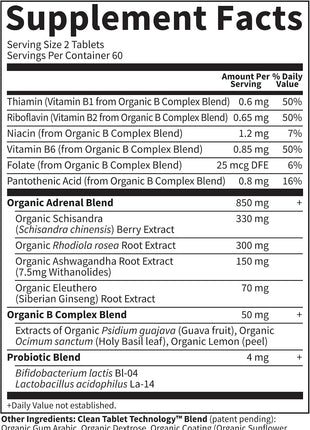 Garden of Life Organics Adrenal Daily Balance with Adaptogenic Herbs, 120ct
