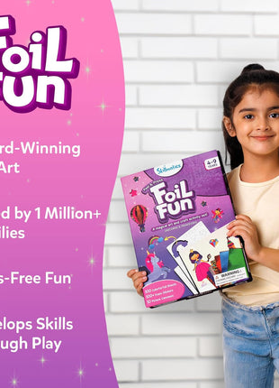 Skillmatics Foil Fun Unicorns & Princesses, Foil Art & Craft, Gift for Kids | Travel Toys, 100+ Stickers, Fine Motor Skills, DIY Mess-Free Art, Screen-Free, Gifts for Kids Ages 4, 5, 6, 7, 8, 9
