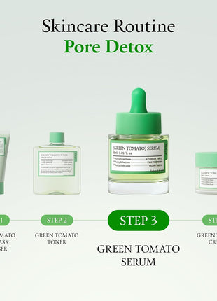 FULLY Green Tomato Serum, Pore Tightening with 67% Green Tomato Extract, Vit C and PHA, Elastcity Boosting and Skin Moisturization, Fragrance Free, Vegan & Dermatologically Tested, 1.01 fl.oz