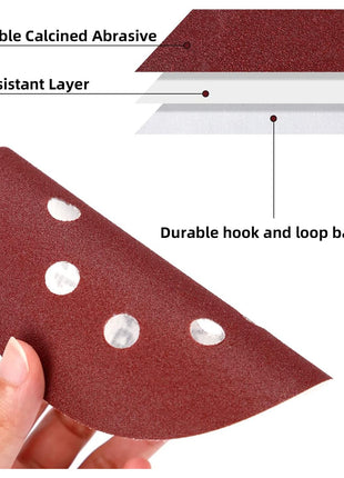 100PCS 5 Inch 8 Holes Sanding Discs 60 120 240 400 600 800 1000 1200 1500 2000 Grit Sandpaper Sander Round Sand Paper (100pcs 60-2000 grit)