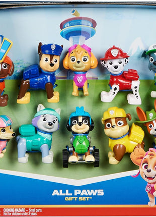 Paw Patrol 10th Anniversary All Paws On Deck 10 Figure Gift Pack | 10 Collectible Action Figures, Chase, Marshall, Rocky, Rubble, Zuma, Skye & More, Kids Toys for Boys & Girls Ages 3+