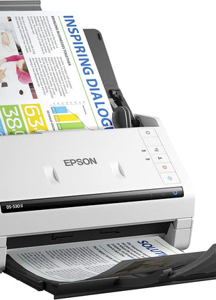 Epson DS-530 II Color Duplex Document Scanner 35 ppm/70 ipm High Speed | 50-Sheet Auto Document Feeder for PC and Mac Desktop Office Business Card Receipt Paper Scanning