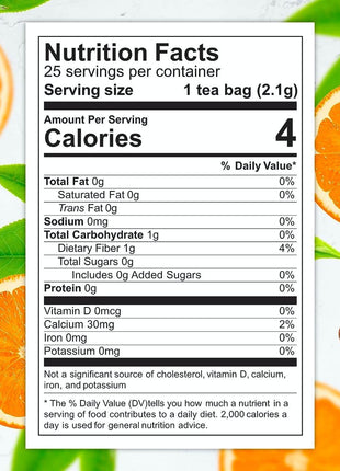 Total Tea SIimming Detox Tea Caffeine Free - 25 Day Detox - Herbal Tea with Chamomile, Hibiscus Tea & Ginger Root for Colon Cleanse – Natural Citrus & Cinnamon Fruit Tea for Digestive Health