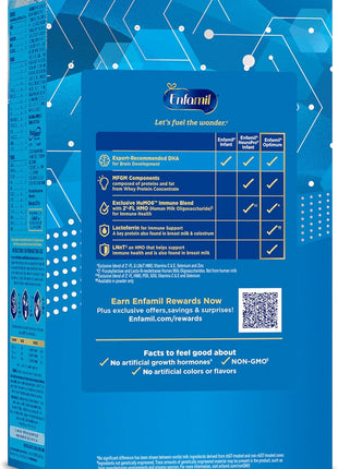 Enfamil Optimum (Enspire), Our Closest Formula to Breast Milk, Immune-Supporting Lactoferrin and Brain-Building DHA Baby Formula, Powder 30 Oz Refill, Pack of 4