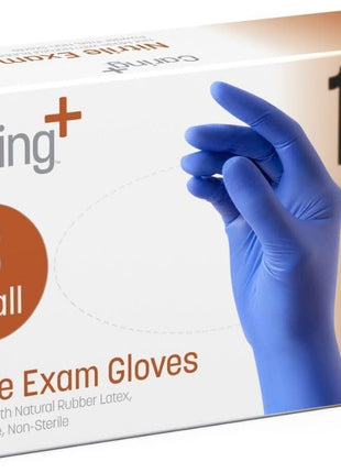 Caring Nitrile Exam Gloves (100ct), Powder Free and Not Made with Natural Rubber Latex, Gloves for Medical Use, Cleaning, Food Prep and More, Medium