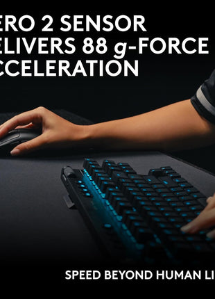Logitech G PRO 2 Lightspeed Wireless Gaming Mouse, Right- or Left-Handed Mouse with up to 4 Customizable and Switchable Magnetic Side Buttons, 44K DPI Sensor, USB-C Charging, for PC/Mac - Black