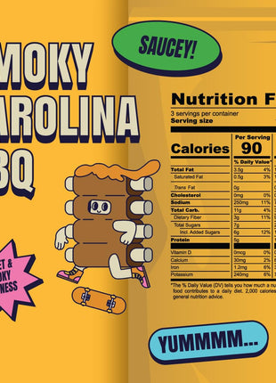 Louisville Jerky Co. Sweet & Smoky Carolina Mustard BBQ Vegan Jerky, Plant Based Protein Snack (3 Ounce, 1-Pack) – Smoky Southern BBQ Flavor, Gluten-Free, Vegetarian