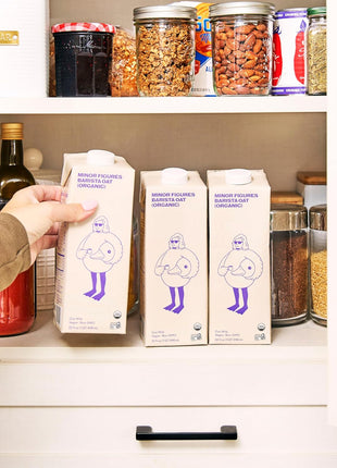 Minor Figures - Oat Milk - Organic - Barista Standard - 32 Oz - 6 Pack - Non-GMO - Plant-Based - Vegan - Dairy-Free - Shelf Stable - Unsweetened