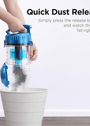 Eureka WhirlWind Bagless Canister 2.5L Vacuum Cleaner, Lightweight Vac for Carpets and Hard Floors, NEN110A, Blue