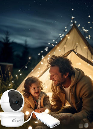 iFamily Split Screen Baby Monitor, Large Display Video Baby Monitor with 2 Cameras and Audio, Long Range, Remote pan tilt, Night Vision, Temperature Sensor, 2 Way Talk, Feeding Clock and lullabies.