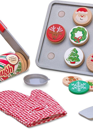 Melissa & Doug Slice and Bake Wooden Christmas Cookie Play Food Set