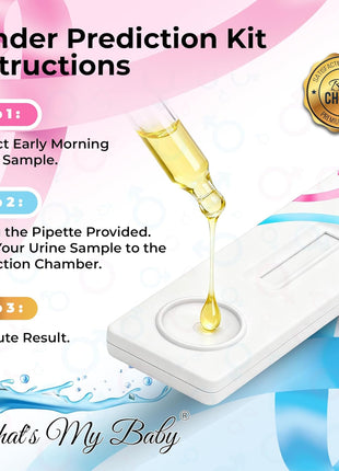 Whats My Baby® Gender Prediction Test - Reveal if Your Baby is a Girl or Boy from 5 Weeks - Instant Results - Early Pregnancy Test Kit