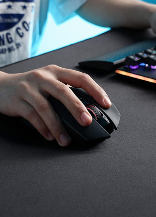 Redragon M656 Gainer Wireless Gaming Mouse, 4000 DPI 2.4Ghz Wireless Mouse w/ 5 DPI Levels, 7 Macro Buttons, Red LED Backlit & Pro Software/Drive Supported, for PC/Mac/Laptop