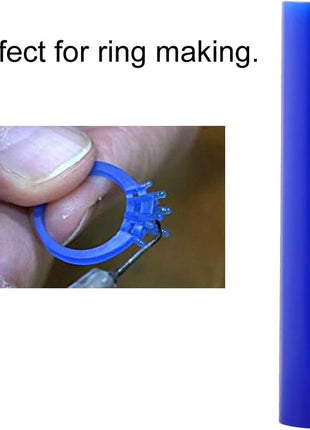 Carving Wax Ring Tube for Making Rings Hard Ring Jewelry Making Carved Sculpture Tube Injection Tool, Carving Wax Casting for Craft Ring Making, Polishing Engraving