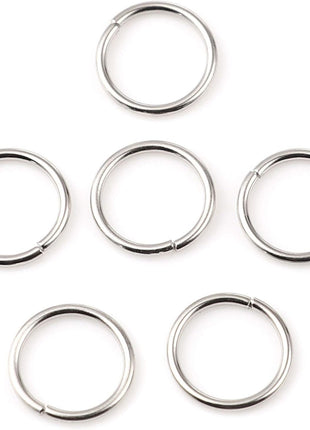 200 Pieces - 14mm Jump Rings Silver Tone - 16 Gauge (1.2mm Thickness)