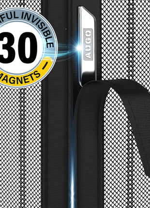 AUGO Magnetic Screen Door - Self Sealing, Heavy Duty, Hands Free Mesh Partition Keeps Bugs Out - Pet and Kid Friendly - Patent Pending Keep Open Feature - 38 Inch x 83 Inch