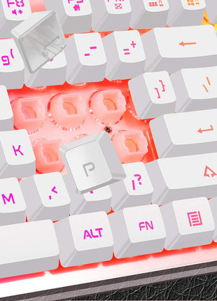 Gaming Keyboard and Mouse Combo, K1 RGB LED Backlit Keyboard with 104 Key for PC/Laptop(White)