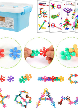 TOMYOU 200 Pieces Building Blocks Kids STEM Toys Educational Discs Sets Interlocking Solid Plastic for Preschool Boys and Girls Aged 3+, Safe Material Creativity