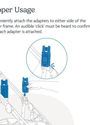 UPPAbaby Cruz V2 Upper Adapter - Fits Bassinet Accessory, Aria, and Mesa