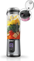 Ninja BC151BK Blast Portable Blender, Cordless, 18oz. Vessel, Personal Blender for Shakes & Smoothies, BPA Free, Leakproof Lid & Sip Spout, USB C Rechargeable, Dishwasher Safe Parts, Black