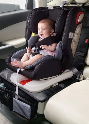 MORROLS Car Seat Protector, 2 Pack Carseat Protector with Thick Padding, Baby/Pets for Child Car Seat-Mesh Pockets-Waterproof-Universal Size(Black)