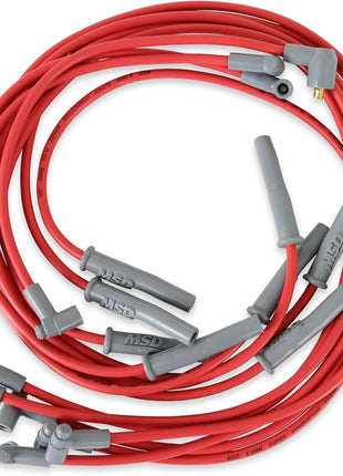 MSD 32739 Super Conductor Spark Plug Wire Set, Red