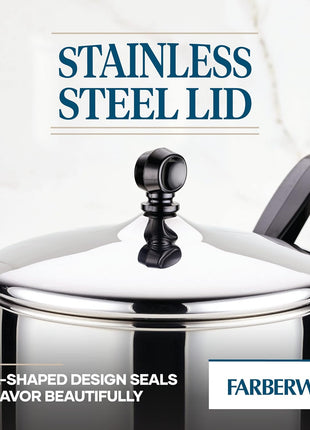 Farberware Classic Series Stainless Steel Sauce Pan with Lid, 3-Quart, Stainless Steel Pans, Induction Cookware