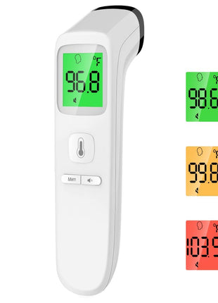Non-Contact Forehead Thermometer for Adults and Kids, 1 Second Result | Accurate Reading with Large Display, Mute Mode, Memory Recall, Fever Alarm, Easy to use for Home & Hospital
