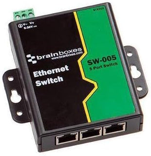 Brainboxes Switch - 5 Ports - DIN Rail mountable (SW-005)