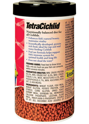 TetraCichlid fish Floating Cichlid Pellets 6 Ounces, Nutritionally Balanced Diet (77063)
